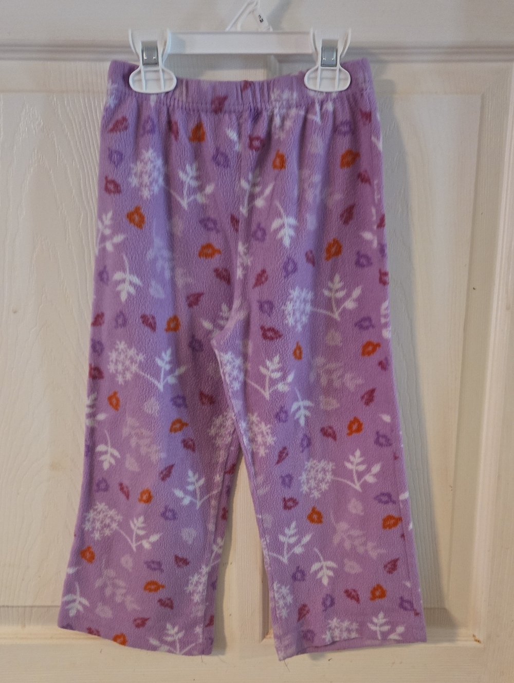 Girls' Lavender Floral Fleece Pajama Pants